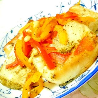 洋風❤角餅と松の実ｄｅにんにくバジルバター焼き❤